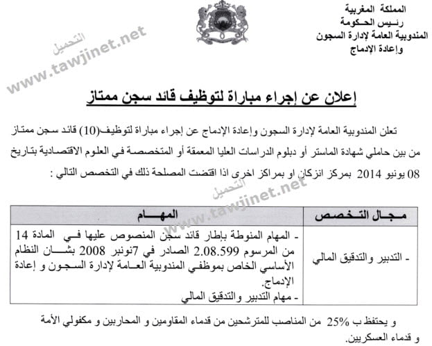 Commandant Principal de Prison