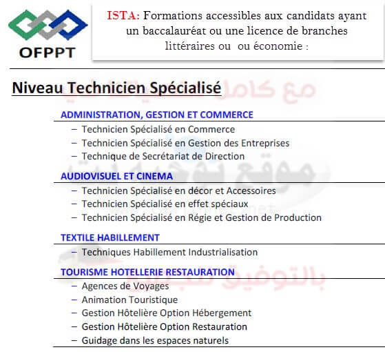  Inscription ISTA ITA  OFPPT 2018-2019 ISTA-lettre-eco