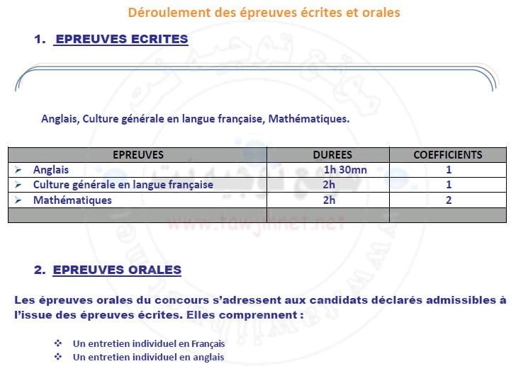 Concours d'accès licence Bac ISCAE 2018
