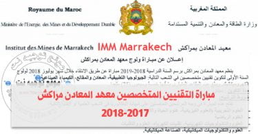 IMM marrakech Institut Mines