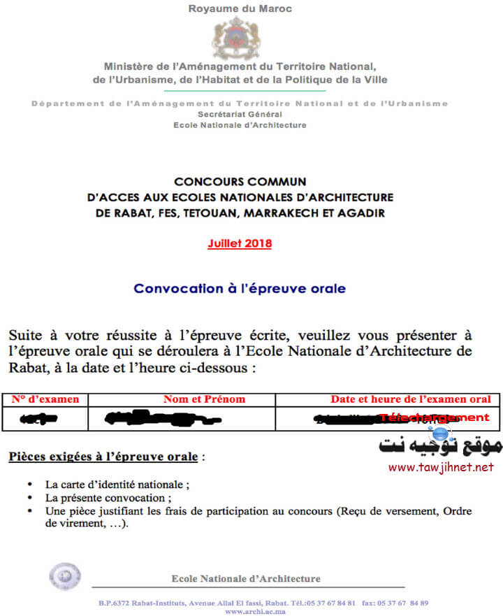 Oral ENA architecture Rabat 2018