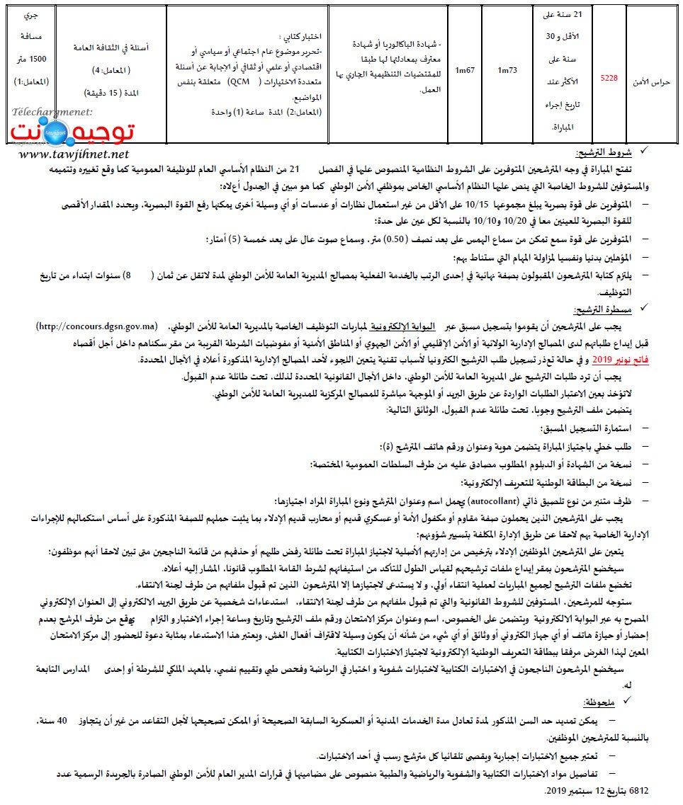 concours police 2019 2020