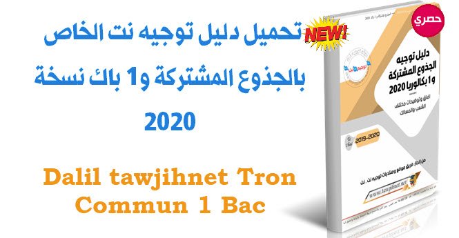 دليل توجيه نت الجذوع المشتركة و1 باك 2020 TC et 1Bac tawjihnet