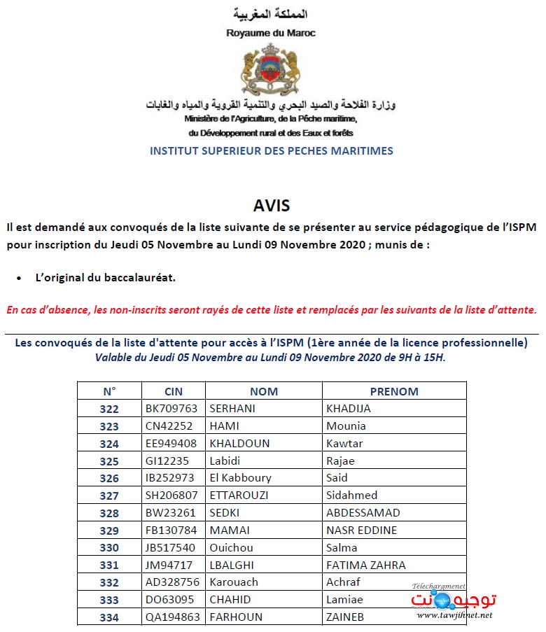 ispm liste attente 13