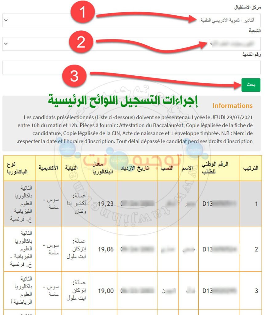 Bac Résultats BTS 2021 Listes principales et Attente