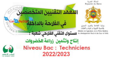 Concours techniciens institut techniciens dakhla 2022 2023