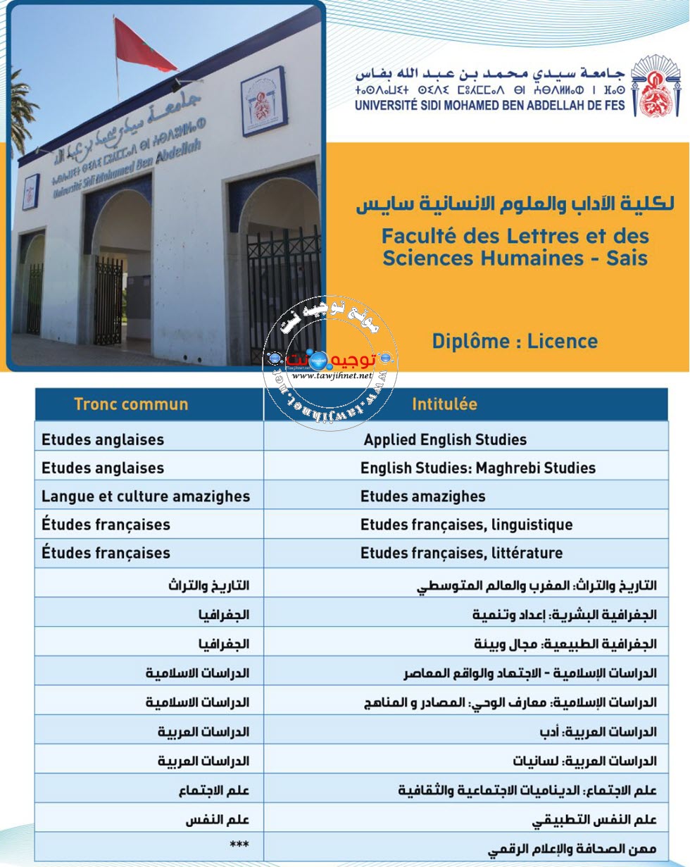 FLSH Fes Saiss 2024 2025