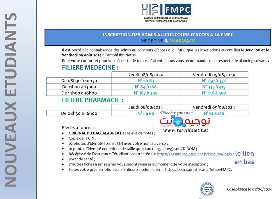 Résultats Définitifs Concours Médecine FMPD 2024 2025