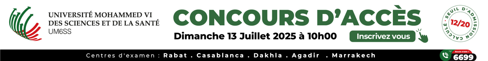 Concours Commun UM6SS Date 13 juillet