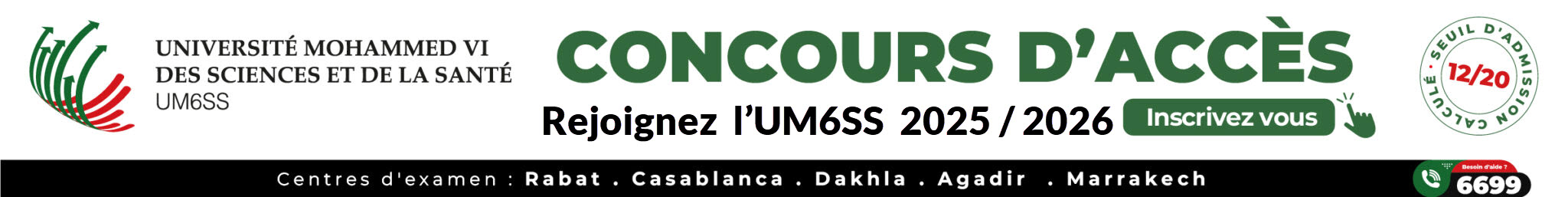 Concours Commun UM6SS 2025-2026
