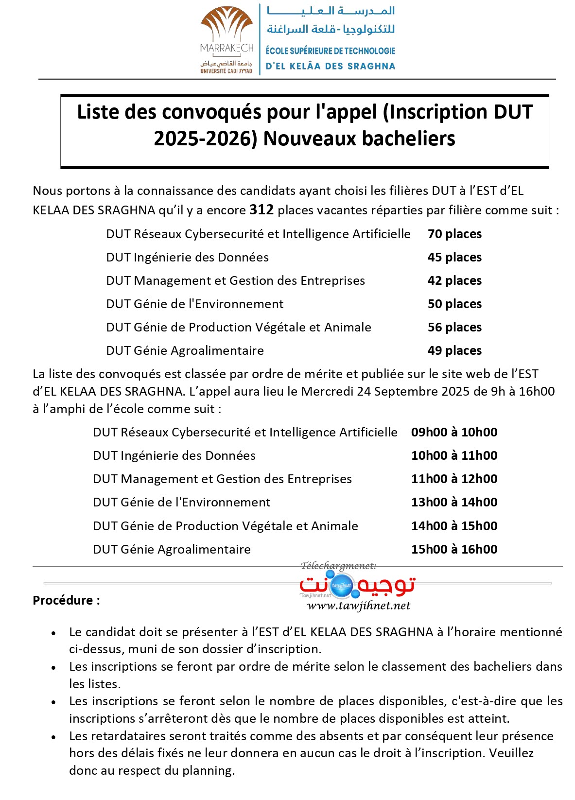 EST Kelaa des Sraghna 2025