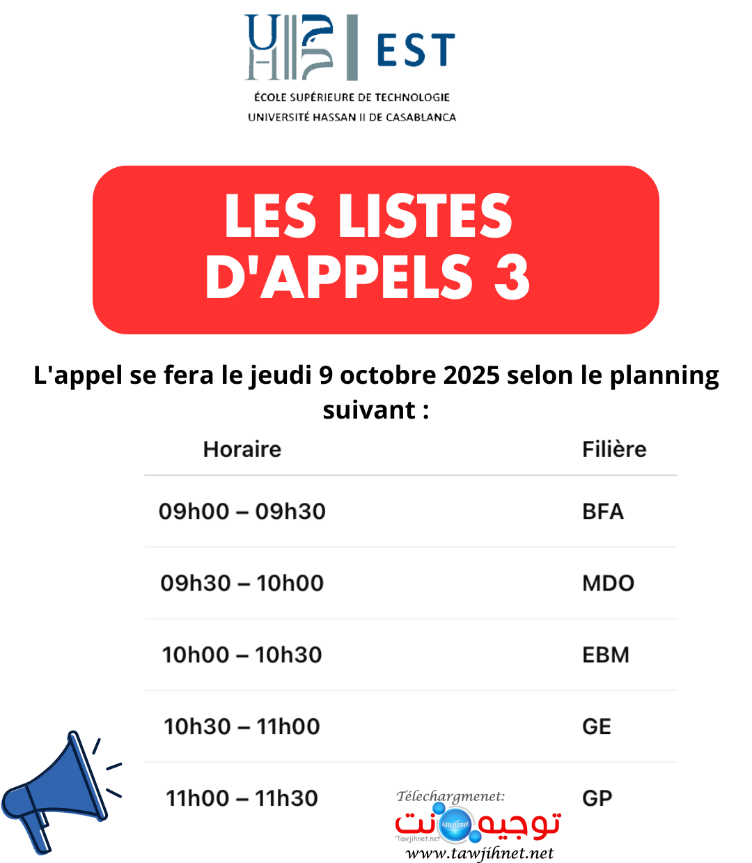 EST Casa DUT LA3 2025