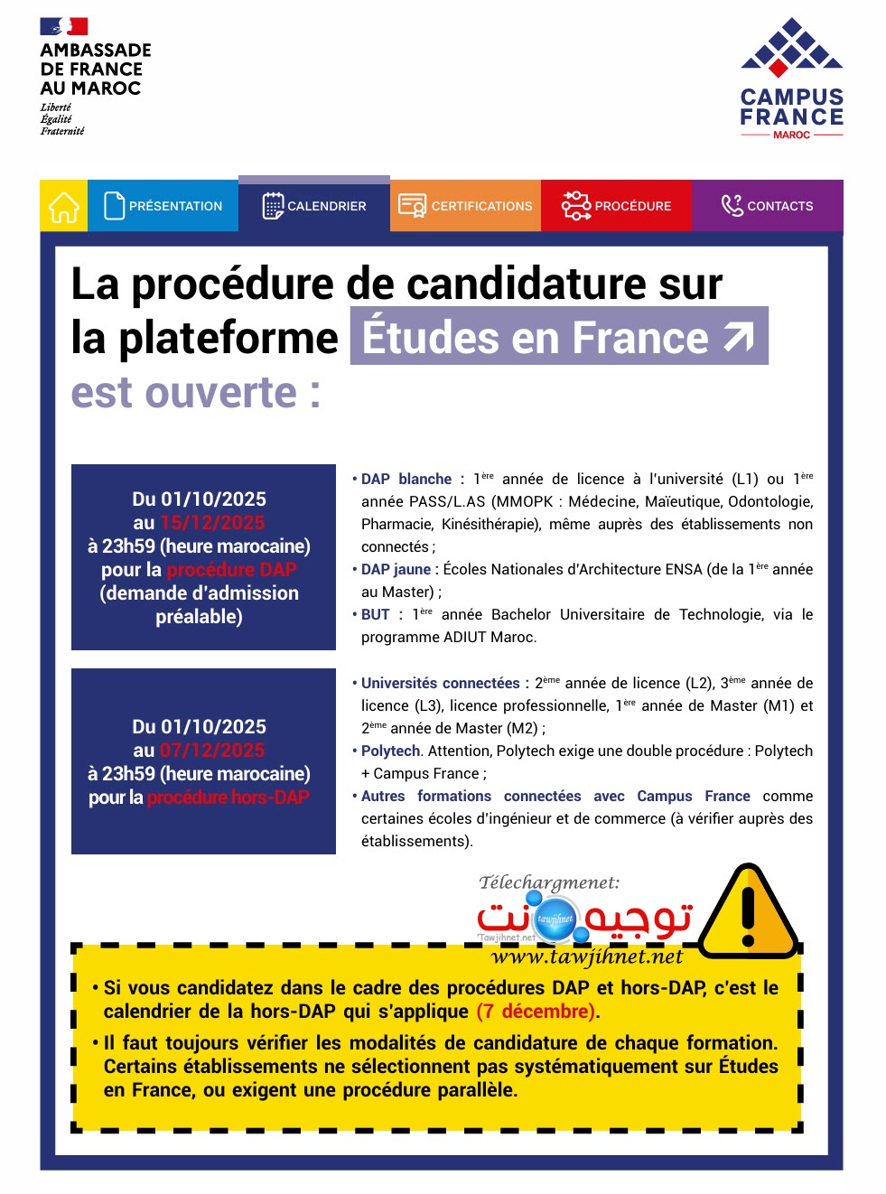 campus France maroc prolongation 2025 2026