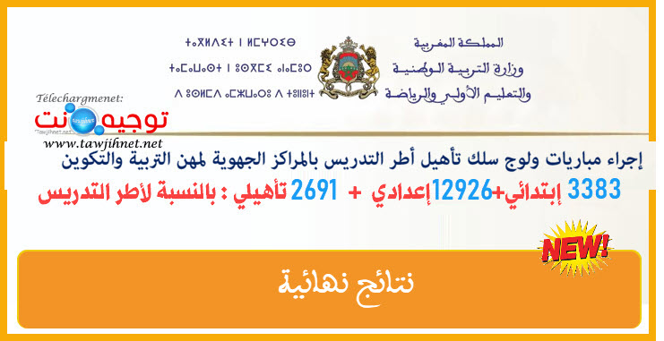 نتائج نهائية مباريات ولوج المراكز الجهوية للتربية والتكوين التدريس والدعم 2025