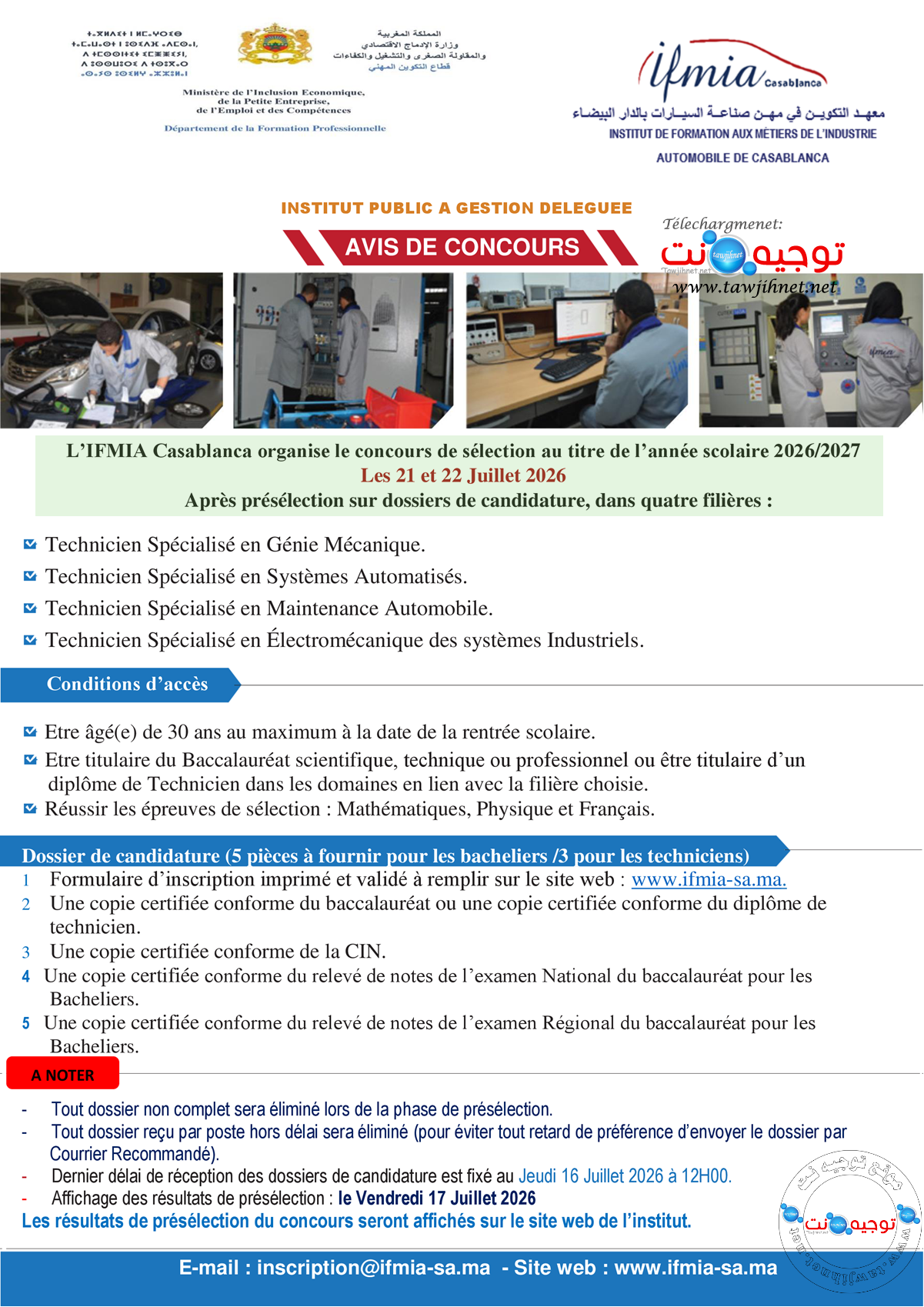 IFMIA Cas 2026 2027