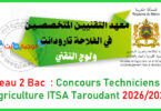 Concours Techniciens Agriculture ITSA Taroudant 2026 2027