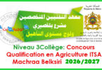 ISTA Mechraa Belksiri Formation qualification Polyculture Elevage 2026 2027