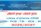 resultats cpge maroc listes attente 2026 2027