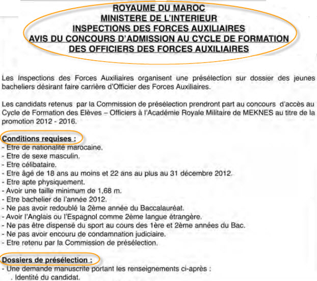 forces officiers ARM