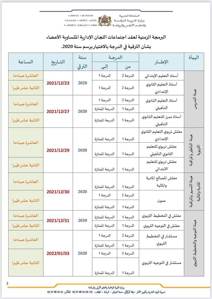 الترقية بالاختيار جدولة اللجان الادارية المتساوية الأعضاء 2020.jpeg