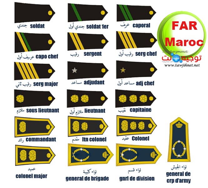 far maroc رتب القوات المسلحة الملكية المغربية.jpg