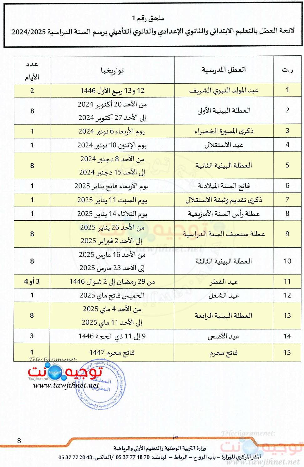 لائحة جدولة عطل التعليم 2024 2025.jpg