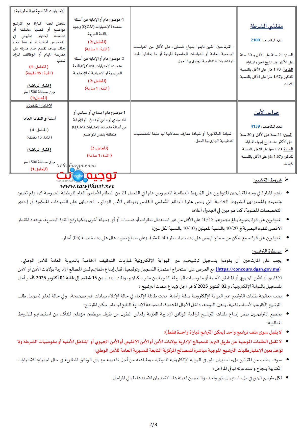 مباريات توظيف 6599 الأمن الوطني Concours Police Maroc DGSN 2025-2.jpg