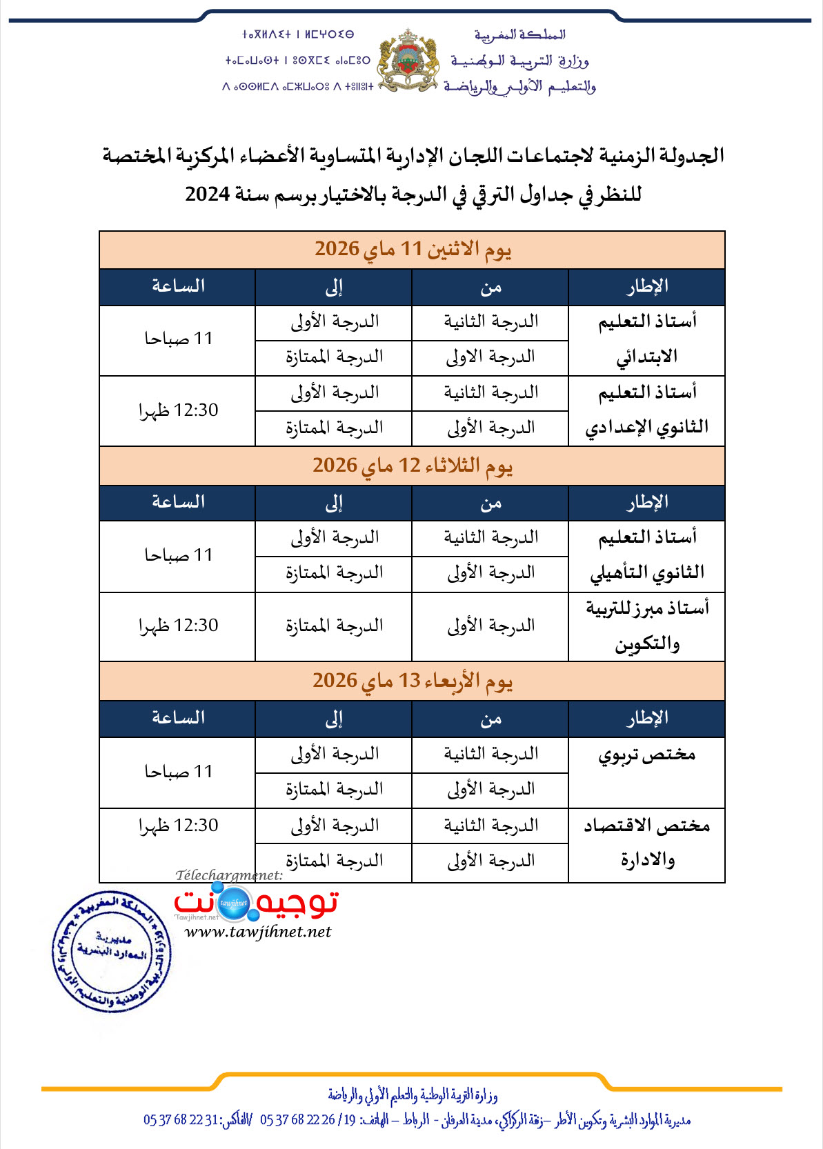 الاجراءات التدبيرية للترقية بالاختيار 2024.jpg